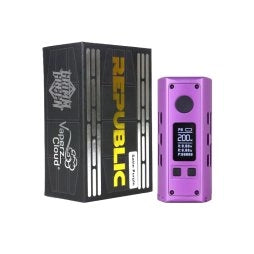 BOX REPUBLIC SQUONK DUAL 200W 2X18650 - GRIMM GREEN X VAPERZ CLOUD