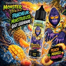 PEACH MANGO PINEAPPLE 0MG 50ML - MONSTER BY TORNADOLIQ